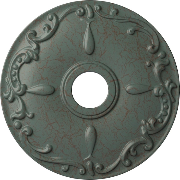 Ekena Millwork Kent Ceiling Medallion (Fits Canopies up to 5"), 18"OD x 3 1/2"ID x 1 1/4"P, Cloud Burst Crackle CM18KECBC - main